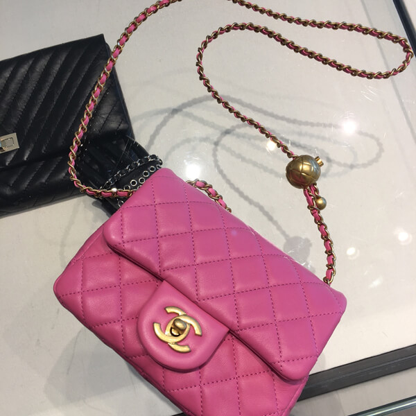 ★2020 ACT2. シャネルコピー★CRUSH MINI FLAP BAG in pink (52174048)